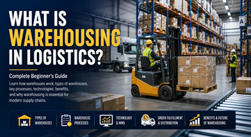 Avrupa’da envanteri yöneten çalışanlar, raflar, forkliftler ve paletlerle modern lojistik deposu